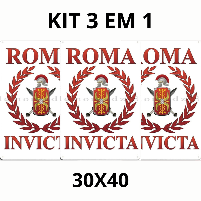 Placa de Metal SPQR – O Símbolo Supremo da Roma Antiga na Sua Decoração
