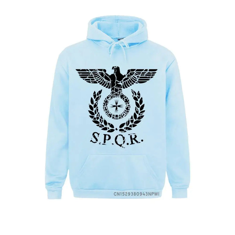 Moletom com capuz spqr gladiador romano imperial golden eagle 2021 inverno moletom masculino casual capuz curto harajuku sweats
