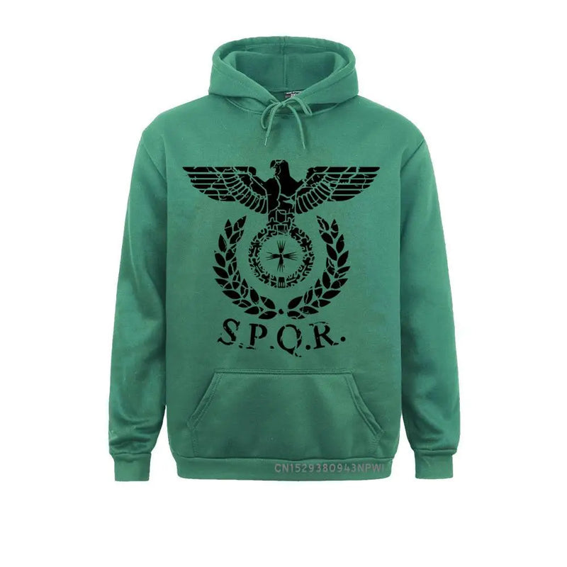 Moletom com capuz spqr gladiador romano imperial golden eagle 2021 inverno moletom masculino casual capuz curto harajuku sweats