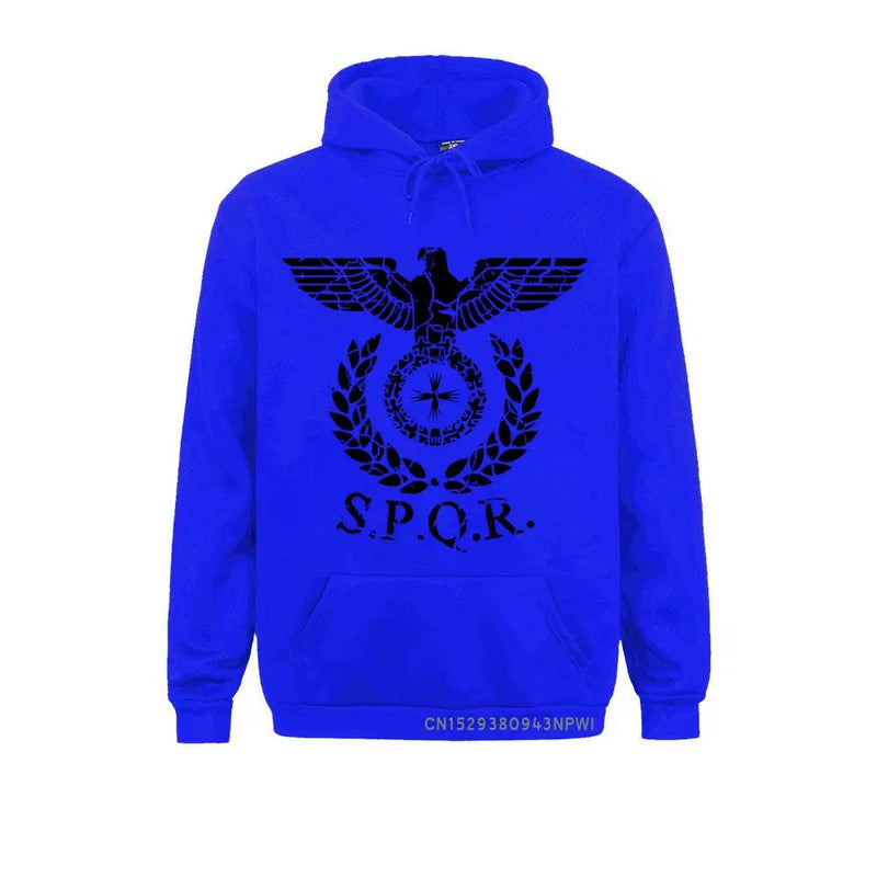 Moletom com capuz spqr gladiador romano imperial golden eagle 2021 inverno moletom masculino casual capuz curto harajuku sweats
