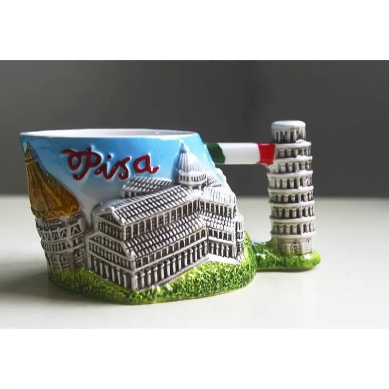 Caneca Cerâmica Torre de Pisa – Design Histórico com Elegância Italiana