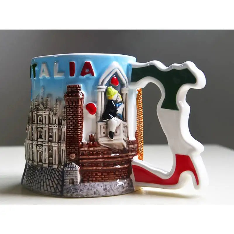 Caneca Cerâmica Torre de Pisa – Design Histórico com Elegância Italiana