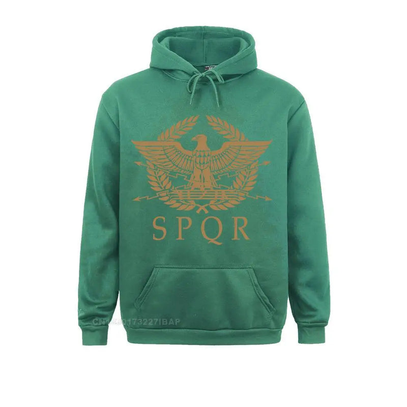 SPQR-RoMan Empire Standard Escudo Sweatshirt, Custom Picture, Man's Retro, Frete Grátis, Tamanho EUA, Tamanho Grande, Crewneck