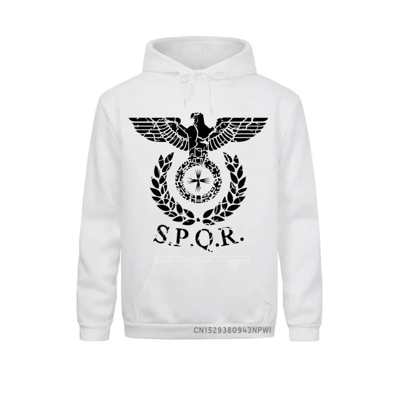 Moletom com capuz spqr gladiador romano imperial golden eagle 2021 inverno moletom masculino casual capuz curto harajuku sweats