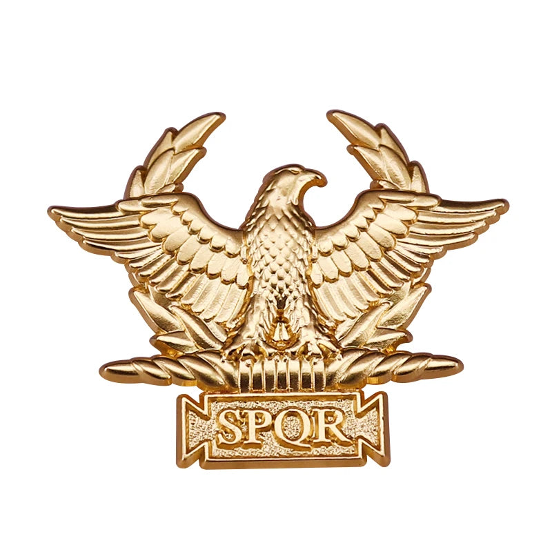 Emblema dourado spqr emblema westair império romano militar águia antiga roma pino