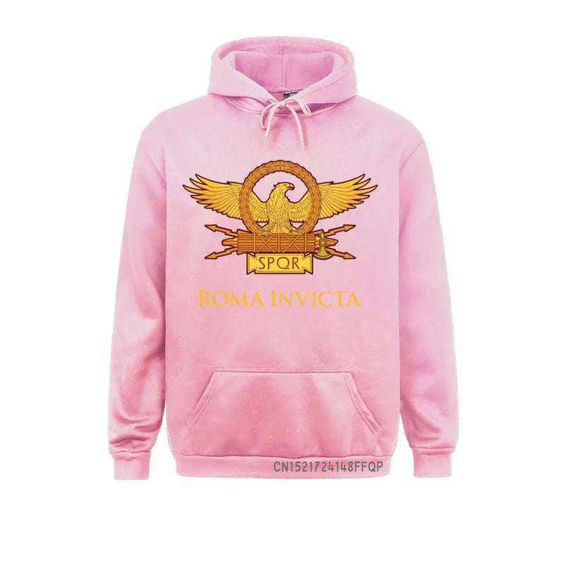 Retro spqr pulôver homem gladiador romano imperial golden eagle camisola império exército hoodie pre-encolhido harajuku presente