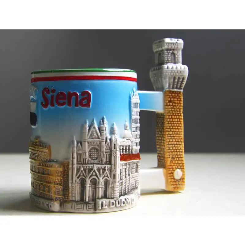 Criativo roma itália a torre inclinada de pisa cerâmica canecas café caneca leite chá escritório copos drinkware o melhor presente de aniversário