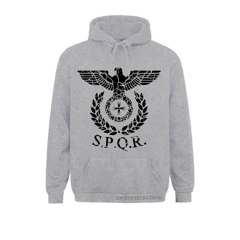 Moletom com capuz spqr gladiador romano imperial golden eagle 2021 inverno moletom masculino casual capuz curto harajuku sweats