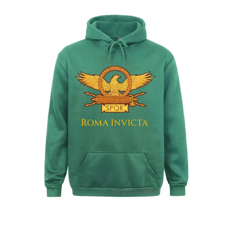 Retro spqr pulôver homem gladiador romano imperial golden eagle camisola império exército hoodie pre-encolhido harajuku presente