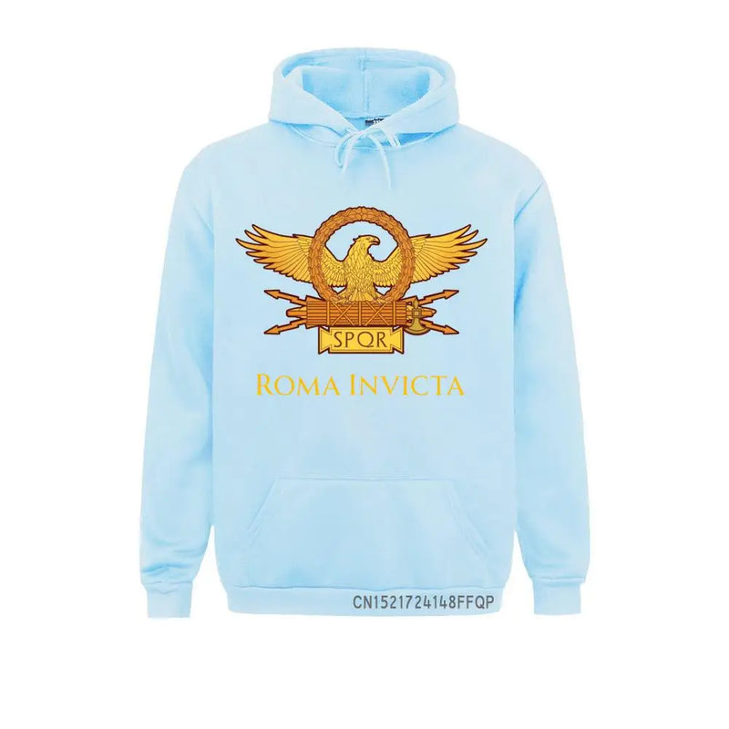 Retro spqr pulôver homem gladiador romano imperial golden eagle camisola império exército hoodie pre-encolhido harajuku presente