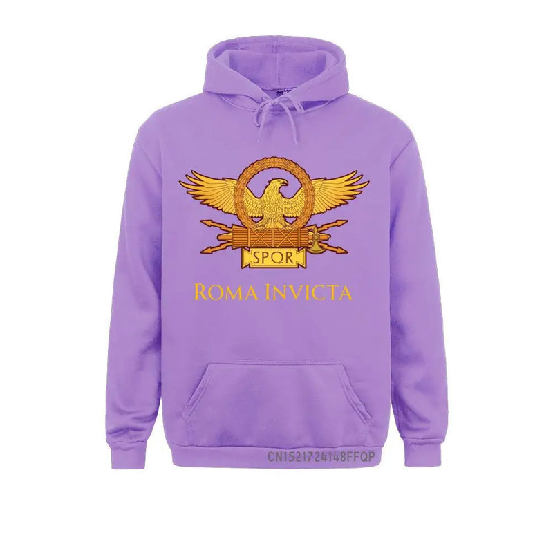 Retro spqr pulôver homem gladiador romano imperial golden eagle camisola império exército hoodie pre-encolhido harajuku presente