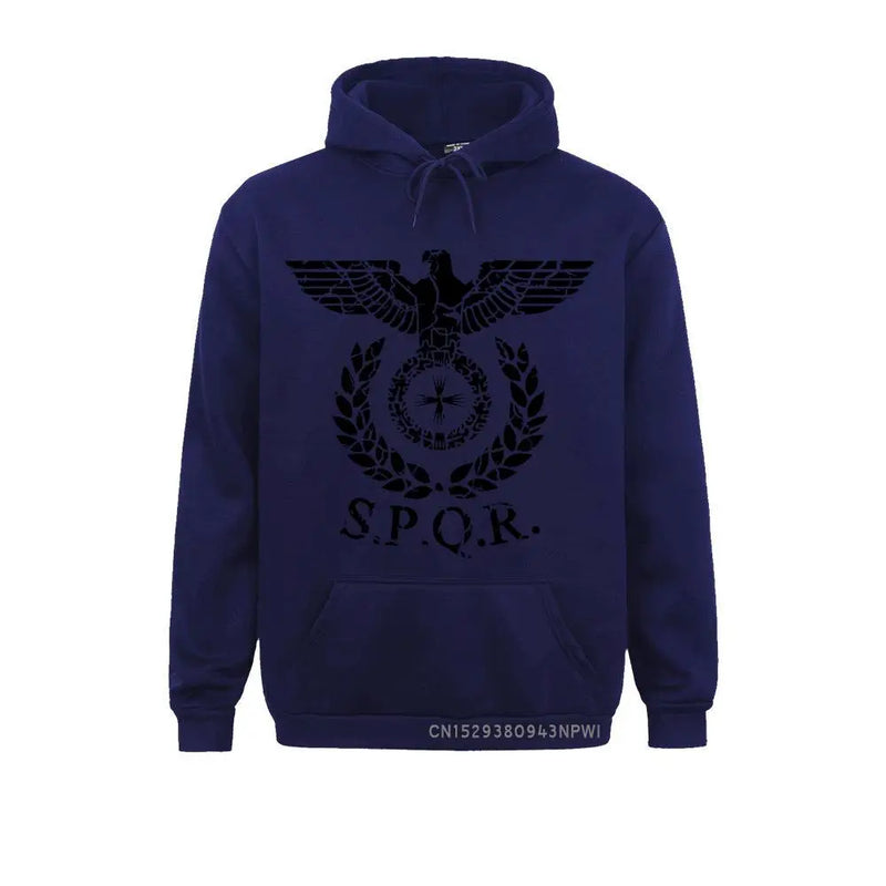 Moletom com capuz spqr gladiador romano imperial golden eagle 2021 inverno moletom masculino casual capuz curto harajuku sweats