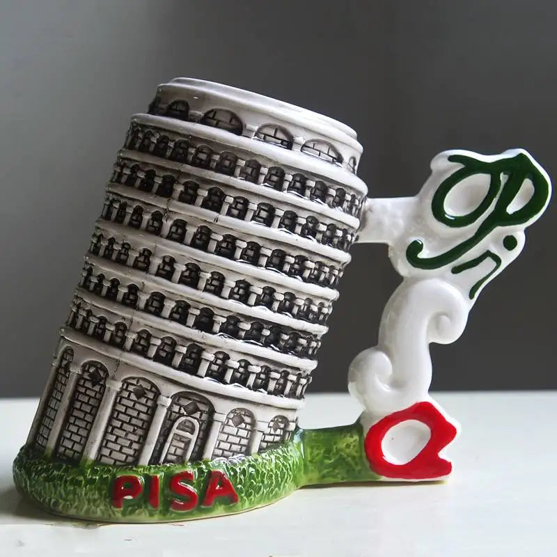 Caneca Cerâmica Torre de Pisa – Design Histórico com Elegância Italiana