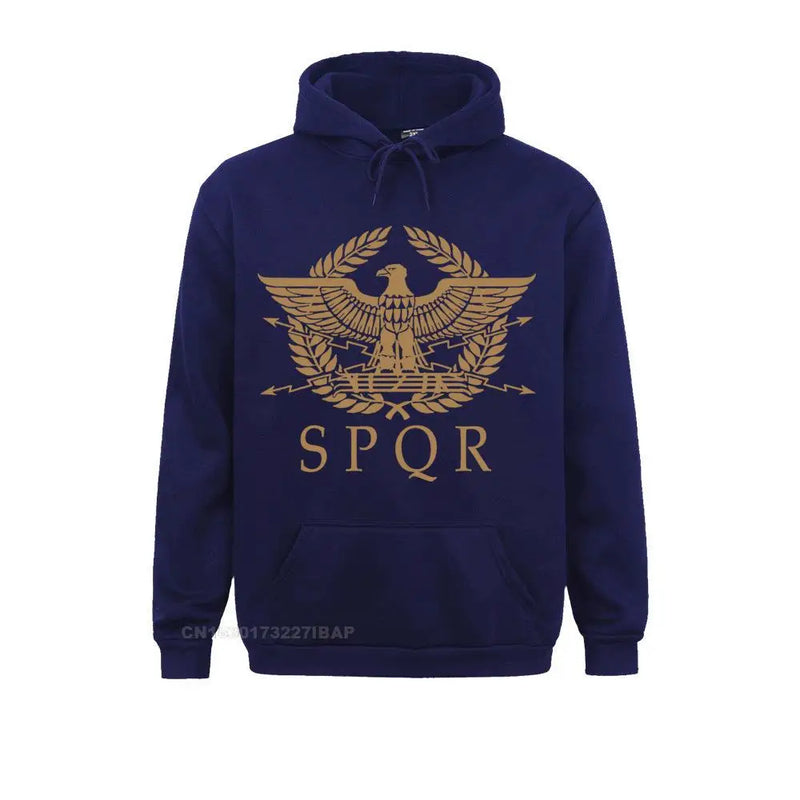 SPQR-RoMan Empire Standard Escudo Sweatshirt, Custom Picture, Man's Retro, Frete Grátis, Tamanho EUA, Tamanho Grande, Crewneck