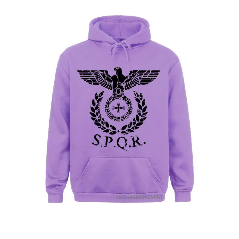 Moletom com capuz spqr gladiador romano imperial golden eagle 2021 inverno moletom masculino casual capuz curto harajuku sweats
