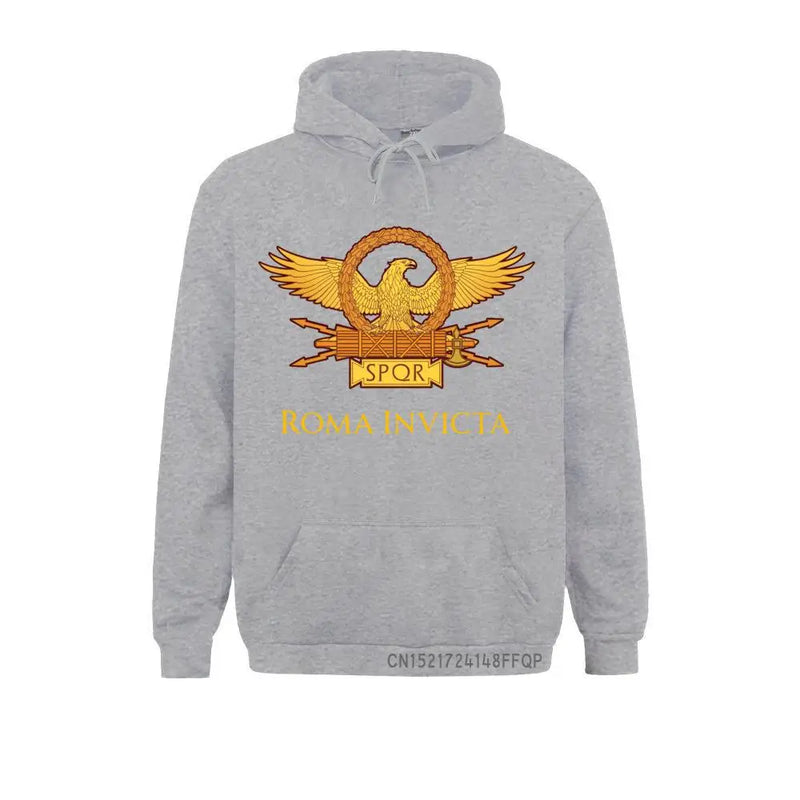 Retro spqr pulôver homem gladiador romano imperial golden eagle camisola império exército hoodie pre-encolhido harajuku presente
