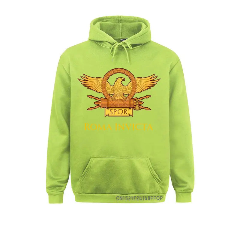 Retro spqr pulôver homem gladiador romano imperial golden eagle camisola império exército hoodie pre-encolhido harajuku presente