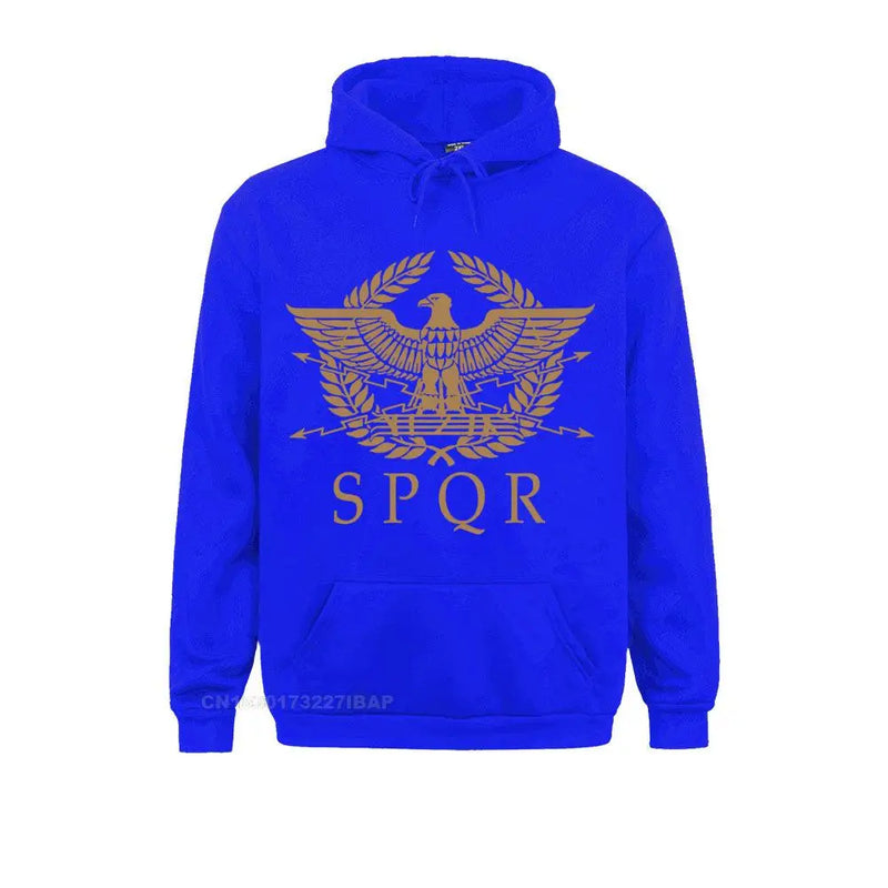 SPQR-RoMan Empire Standard Escudo Sweatshirt, Custom Picture, Man's Retro, Frete Grátis, Tamanho EUA, Tamanho Grande, Crewneck