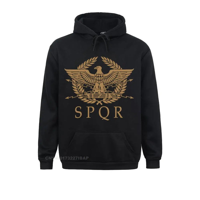 SPQR-RoMan Empire Standard Escudo Sweatshirt, Custom Picture, Man's Retro, Frete Grátis, Tamanho EUA, Tamanho Grande, Crewneck