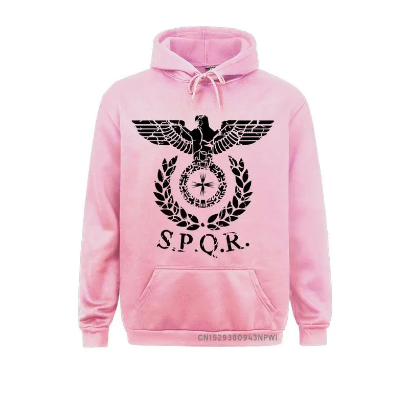 Moletom com capuz spqr gladiador romano imperial golden eagle 2021 inverno moletom masculino casual capuz curto harajuku sweats