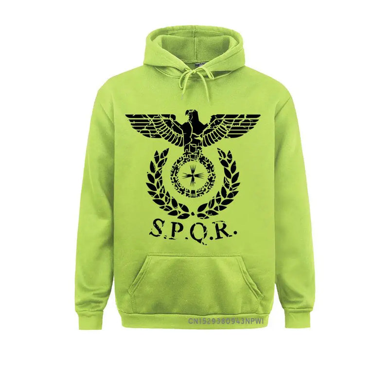 Moletom com capuz spqr gladiador romano imperial golden eagle 2021 inverno moletom masculino casual capuz curto harajuku sweats