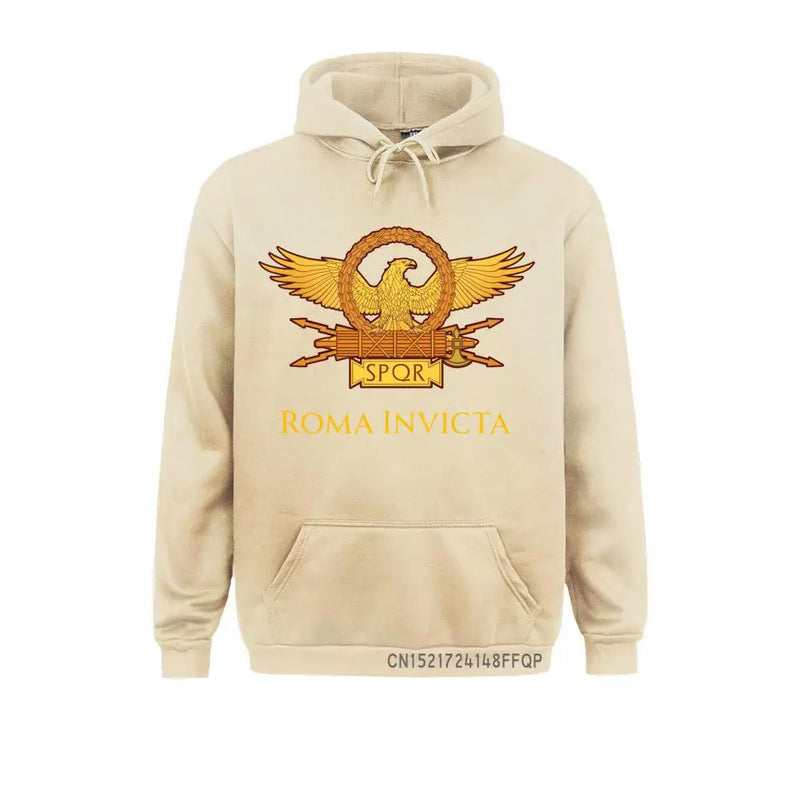 Retro spqr pulôver homem gladiador romano imperial golden eagle camisola império exército hoodie pre-encolhido harajuku presente