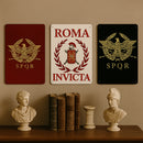 Placa de Metal SPQR – O Símbolo Supremo da Roma Antiga na Sua Decoração
