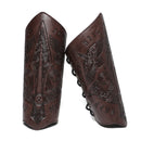 Braçadeiras Medievais em Couro Sintético – Kit com 2 Peças | Viking, LARP e Cosplay