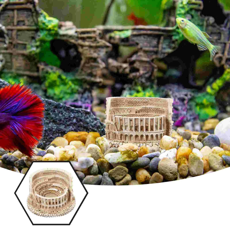 Ornamento Coliseu Romano – História Viva no Seu Aquário ou Lar