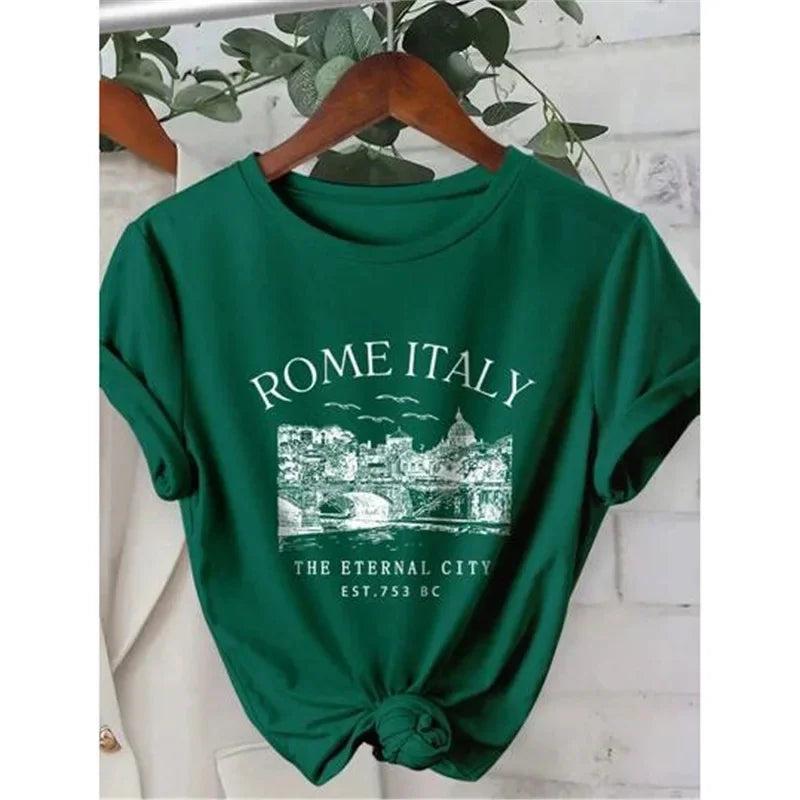 Camiseta Feminina Roma Antiga – Design Autêntico e Confortável