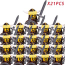 Idade medieval Castelo Blocos de Construção, Guerreiros espartanos, Cruzado Legião Romana, Infantaria Cavalaria, Figuras do Castelo, Brinquedos