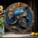 Placa Redonda em Metal – 20x20 cm, Estilo Vintage da Roma Antiga - imagem do produto