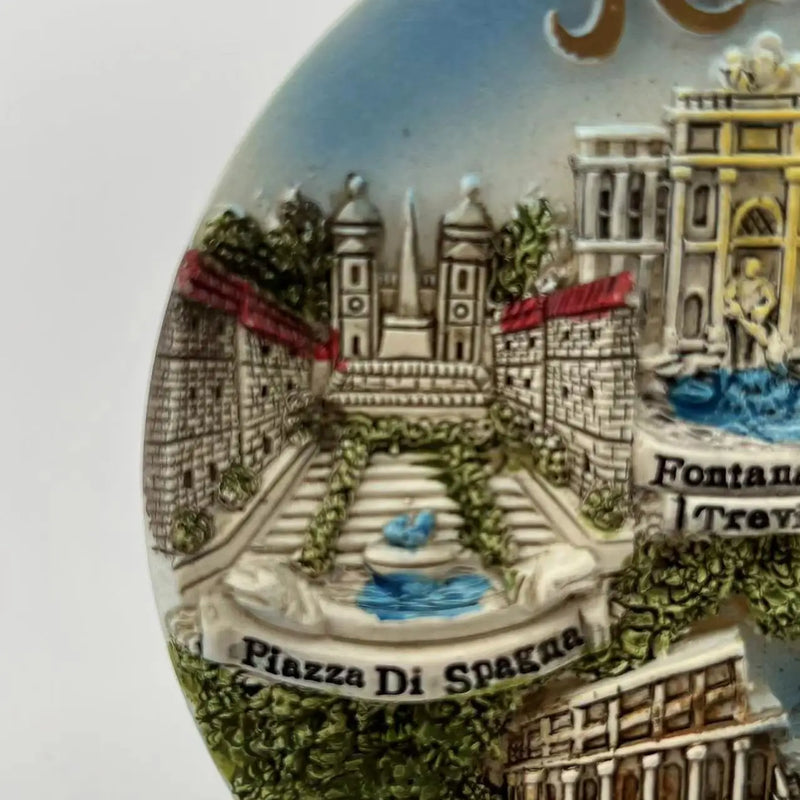 Placa Decorativa Roma Antiga – Resina Pintada à Mão | Arte Histórica com Elegância Clássica