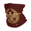 Vintage Gold Roman Emblem Bandana para Caminhadas, Neck Warmer, Gaiter Scarf, Gaiter Face Cover, Byzantine Eagle, Roma, SPQR, Inverno