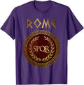 Camiseta Masculina SPQR – Símbolo da Roma Antiga em Algodão 100%