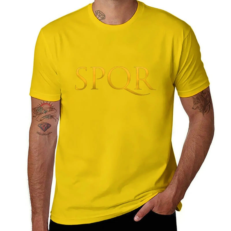 Camiseta Masculina SPQR – Estilo Vintage Roma Antiga