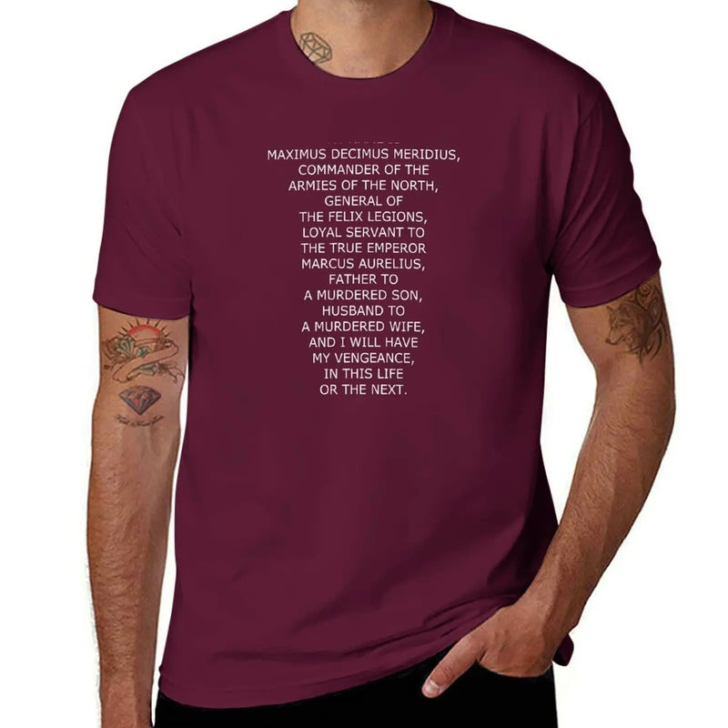 Camiseta Masculina Maximus – Citação Gladiador Autêntica