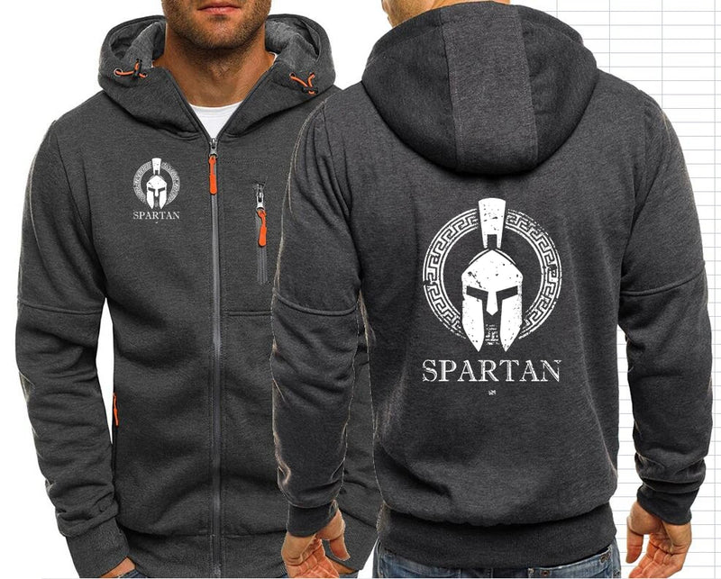 Casacos de guerreiro Spartan Hm para homens, Hoodies gregos antigos, casacos com capuz, moletom com zíper, outwear espartano, streetwear