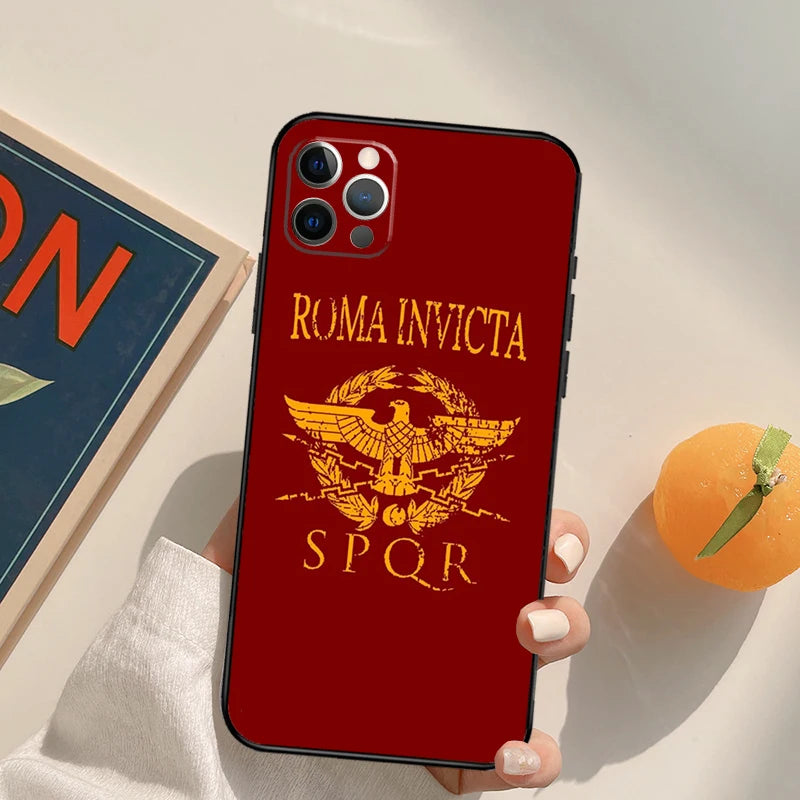 Capa SPQR Legião Imperial Romana, Capa para iPhone 15, 14, 13, 12, 11 Pro Max, XS, XR, X, 12, 13 Mini, 7, 8, 15 Plus, SE, 2022