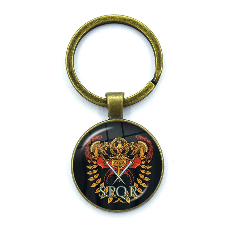 Retro Pingente De Vidro Chaveiro, Charm Bag, Lembrança Chaveiro, Constelações Do Império Romano, Jóias