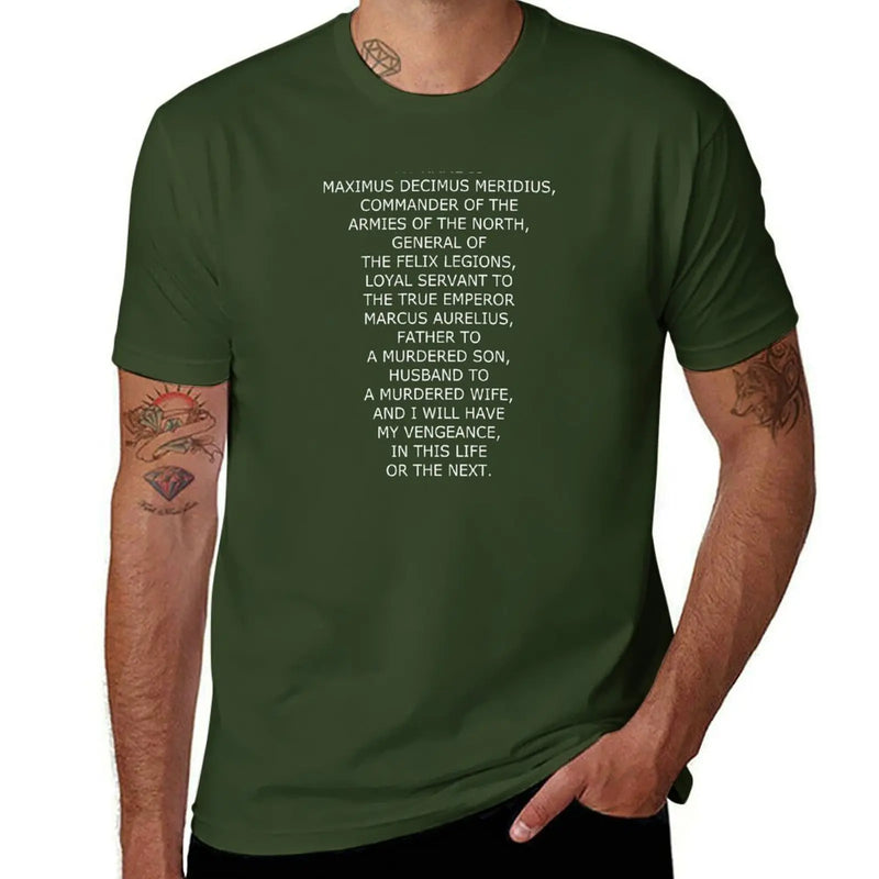Camiseta Masculina Maximus – Citação Gladiador Autêntica