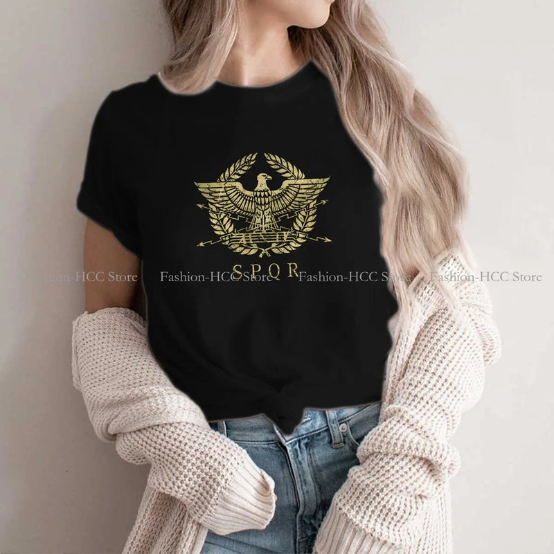 Camiseta Feminina SPQR – Design Autêntico Roma Antiga