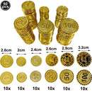 Baú de Tesouro Romano Antigo com Moedas de Ouro – Decoração Histórica e Diversão Temática