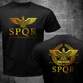 Novo spqr roma romana senado facção militar águia logotipo dos homens camiseta de manga curta casual algodão o-pescoço verão tshirts