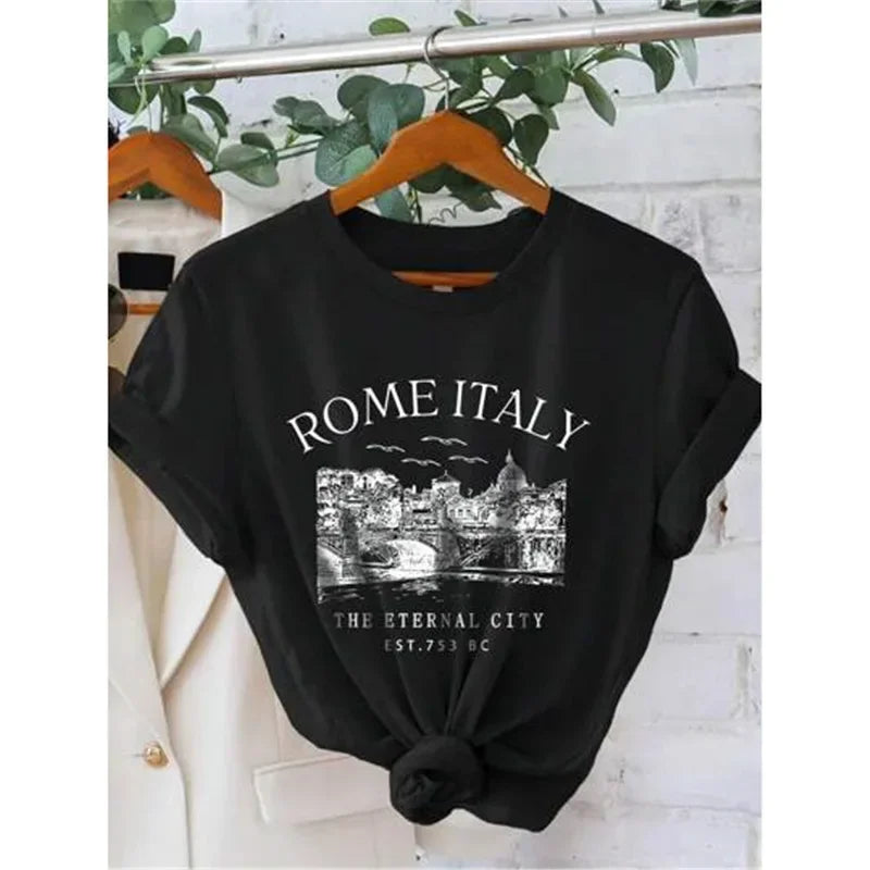 Camiseta Feminina Roma Antiga – Design Autêntico e Confortável