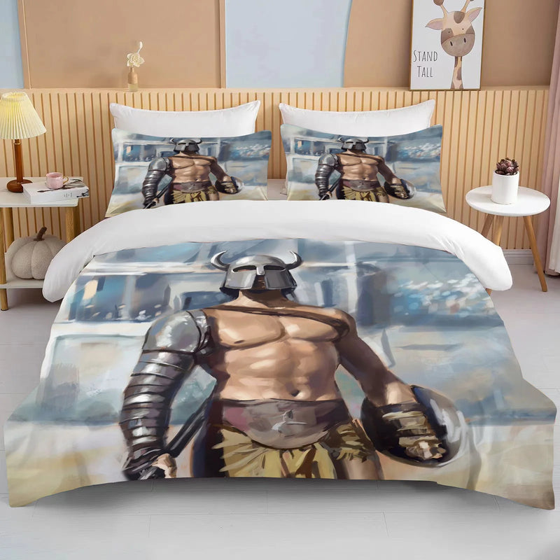 Ancient Rome Gladiator Bedding Set Duvet Cover Warrior Warrior Single Adult Twin Full Queen Adult Household Bed Three Piece Set