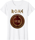 Camiseta Masculina SPQR – Símbolo da Roma Antiga em Algodão 100%