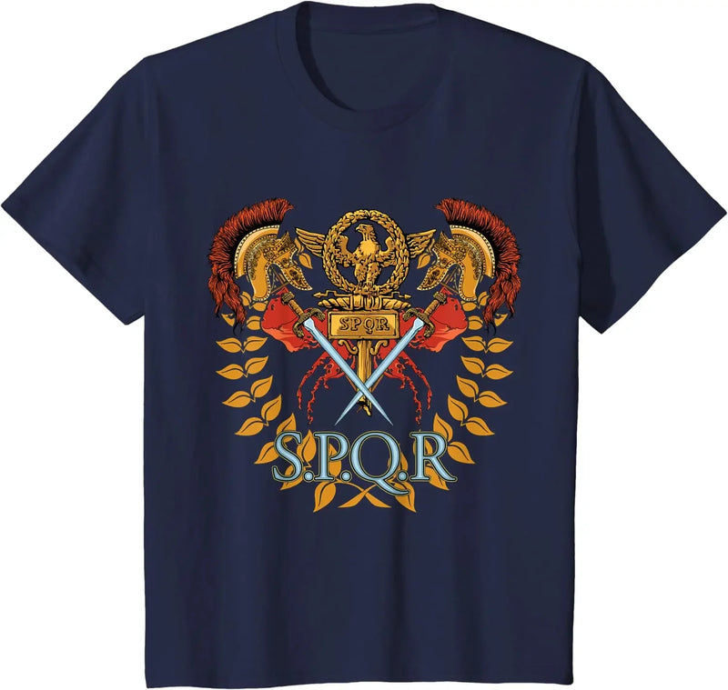Camiseta SPQR Roma Antiga | 100% Algodão Confortável