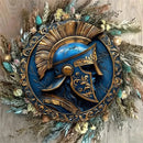 Placa Redonda em Metal – 20x20 cm, Estilo Vintage da Roma Antiga - imagem do produto