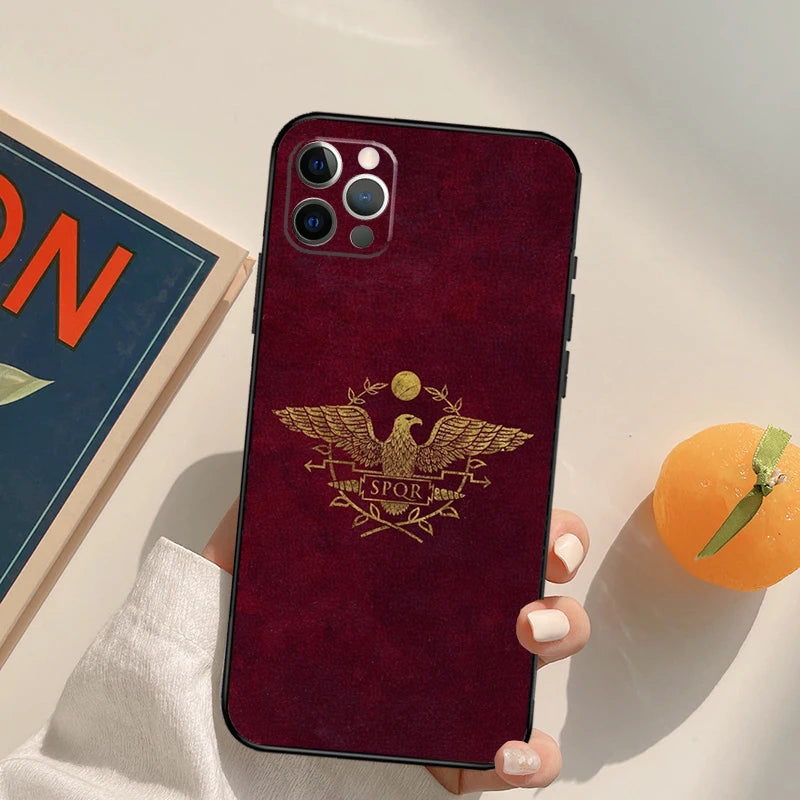 Capa SPQR Legião Imperial Romana, Capa para iPhone 15, 14, 13, 12, 11 Pro Max, XS, XR, X, 12, 13 Mini, 7, 8, 15 Plus, SE, 2022